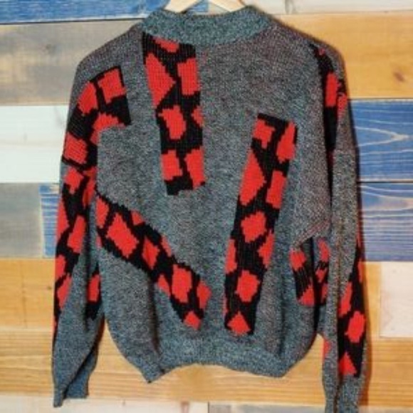 Vintage Geometric Sweater S-M - Picture 6 of 6